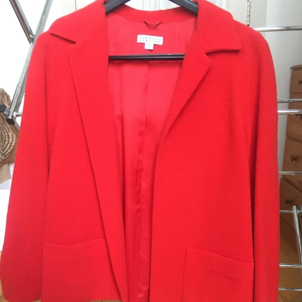 Wool crêpe open jacket